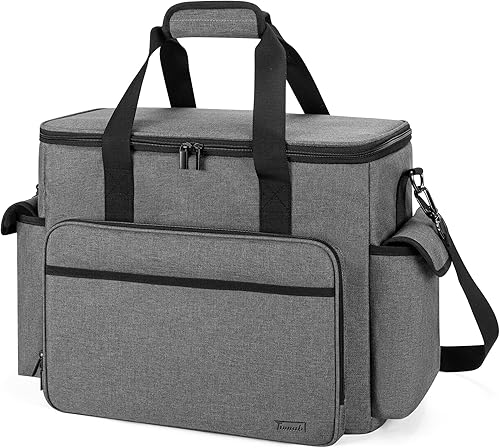 Trunab Bolsa grande para álbum de recortes con funda acolchada para laptop, bolsa organizadora de manualidades con múltiples bolsillos para