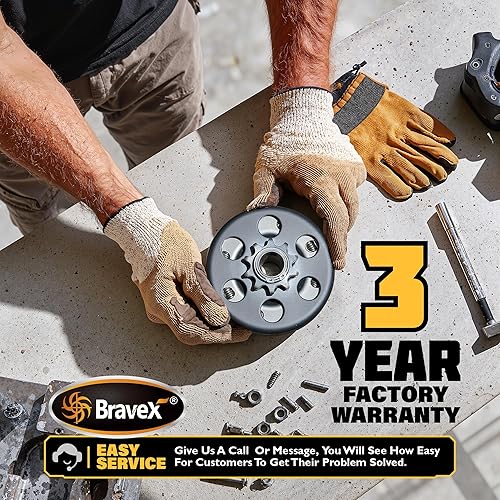 Miniatura 6 de Embrague centrífugo Bravex, embrague para Go Kart de 3/4" de diámetro, 10 dientes para cadena #40/41/420, mejora para Fun Kart Mini Bike