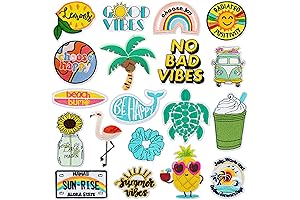 20Pcs Summer Beach Hippie Iron on Patches