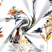 Vista 5 de DriftAway Sylvia - Cortina opaca con aislamiento térmico y estampado de acuarela, con estampado de hierbas botánicas florales, bolsillo para barra