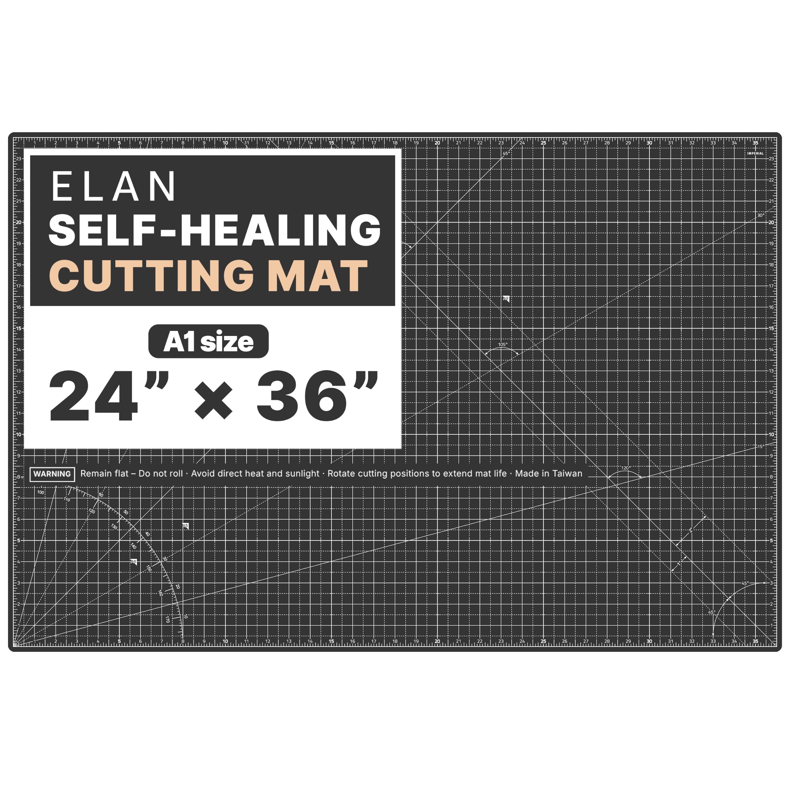 Elan Self Healing Cutting Mat - 9x12 Inch -12 Elan Self Healing Cutting Mat - 9x12 Inch -12