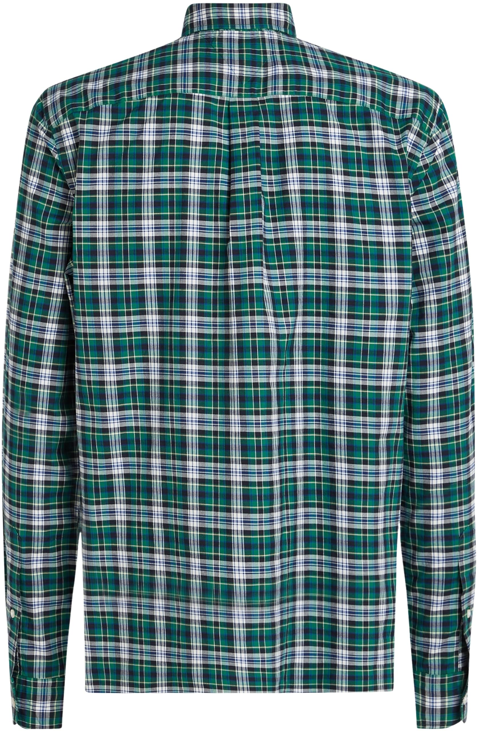 Tommy Hilfiger Męska koszula Flex POPLIN Plaid Small RF MW0MW37557 L/S Koszula, Zielona, XS, Zielony (Nouveau Green/Allover), XS