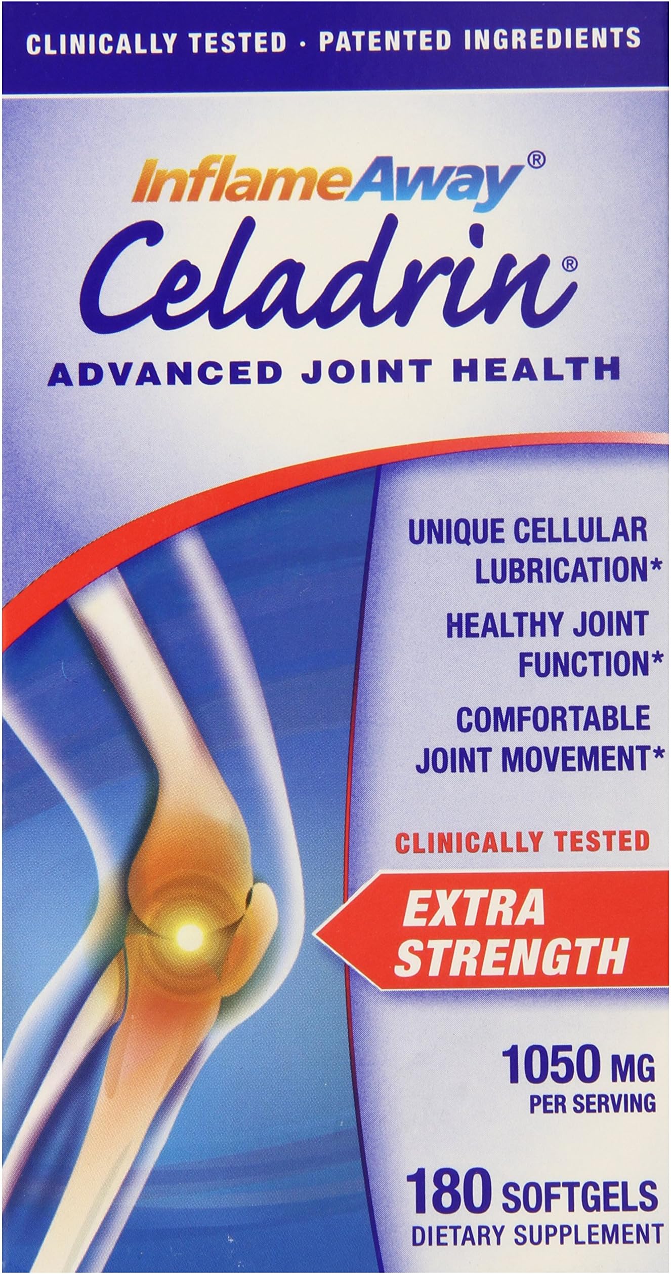 Celadrin WANTHER ® Advanced Joint Health 1050 Mg, 180 Softgels Fast, Long Lasting Joint Comfort