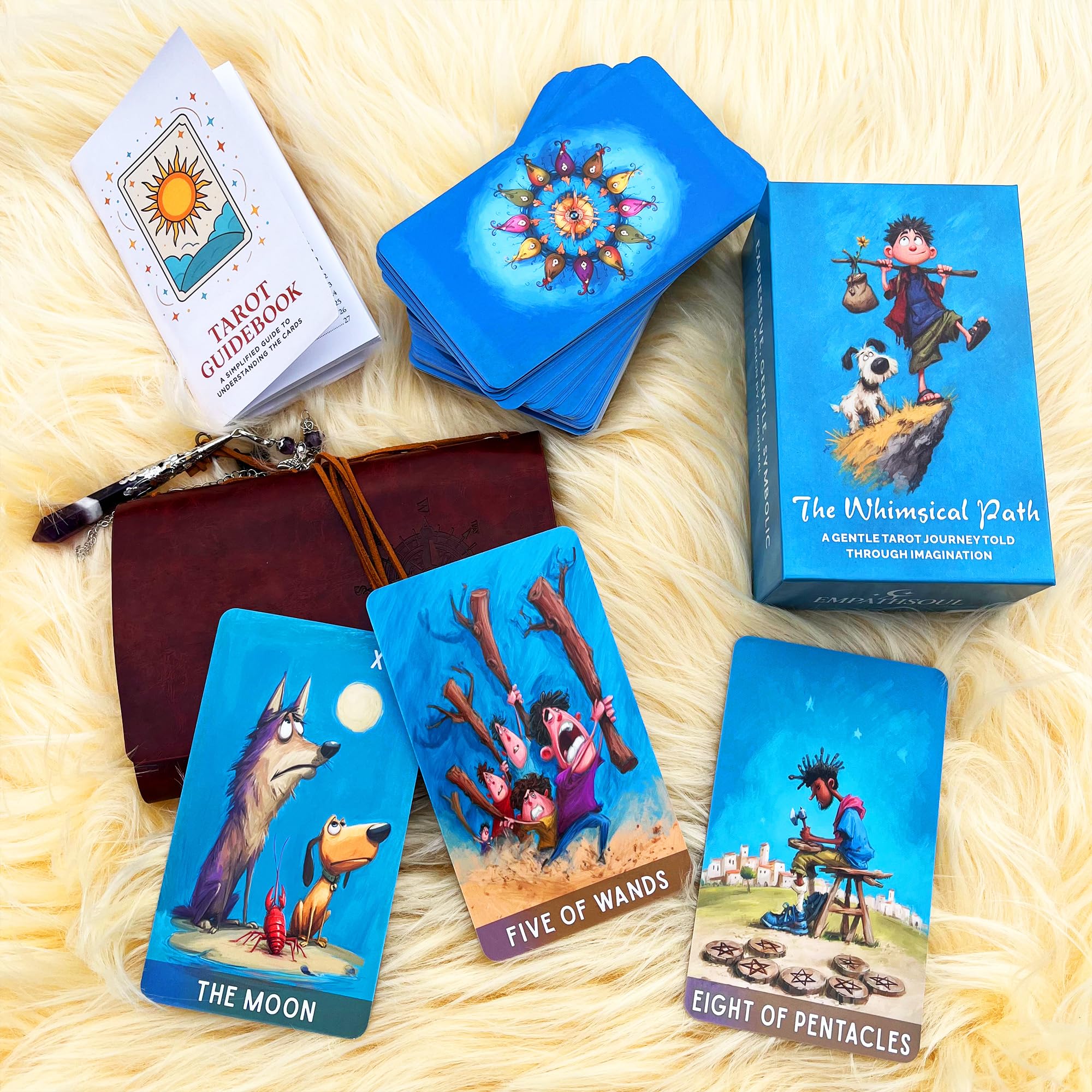 GZXINKE Tarot Cards Deck 78 Cards with Guidebook, Whimsical