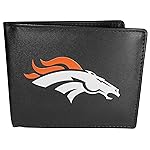 NFL Siskiyou Sports Mens Denver Broncos Bi-fold Wallet Large Logo One Size Black
