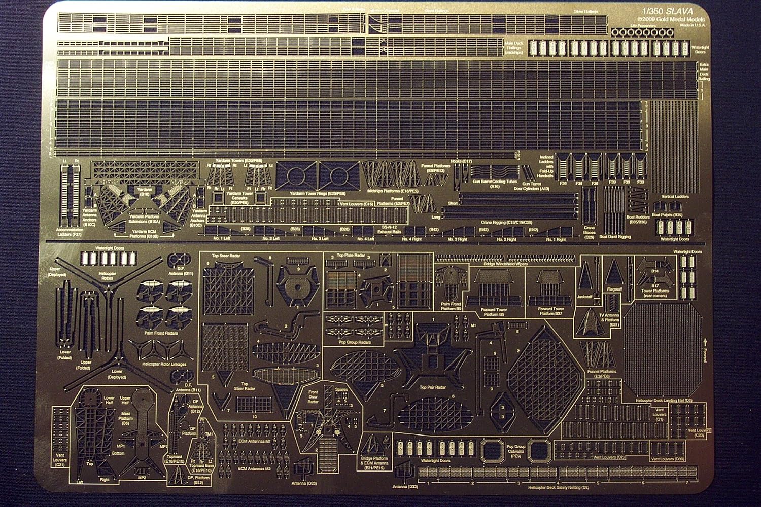 BIBNY Gold Medal Models 1/350 SLAVA-Class Guided Missile Cruiser 350-50 Photoetch