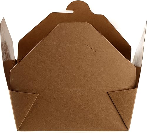 Recipientes de comida para llevar de 45 onzas, cajas de papel kraft marrón para llevar al microondas, resistentes a fugas y grasa, contenedores para