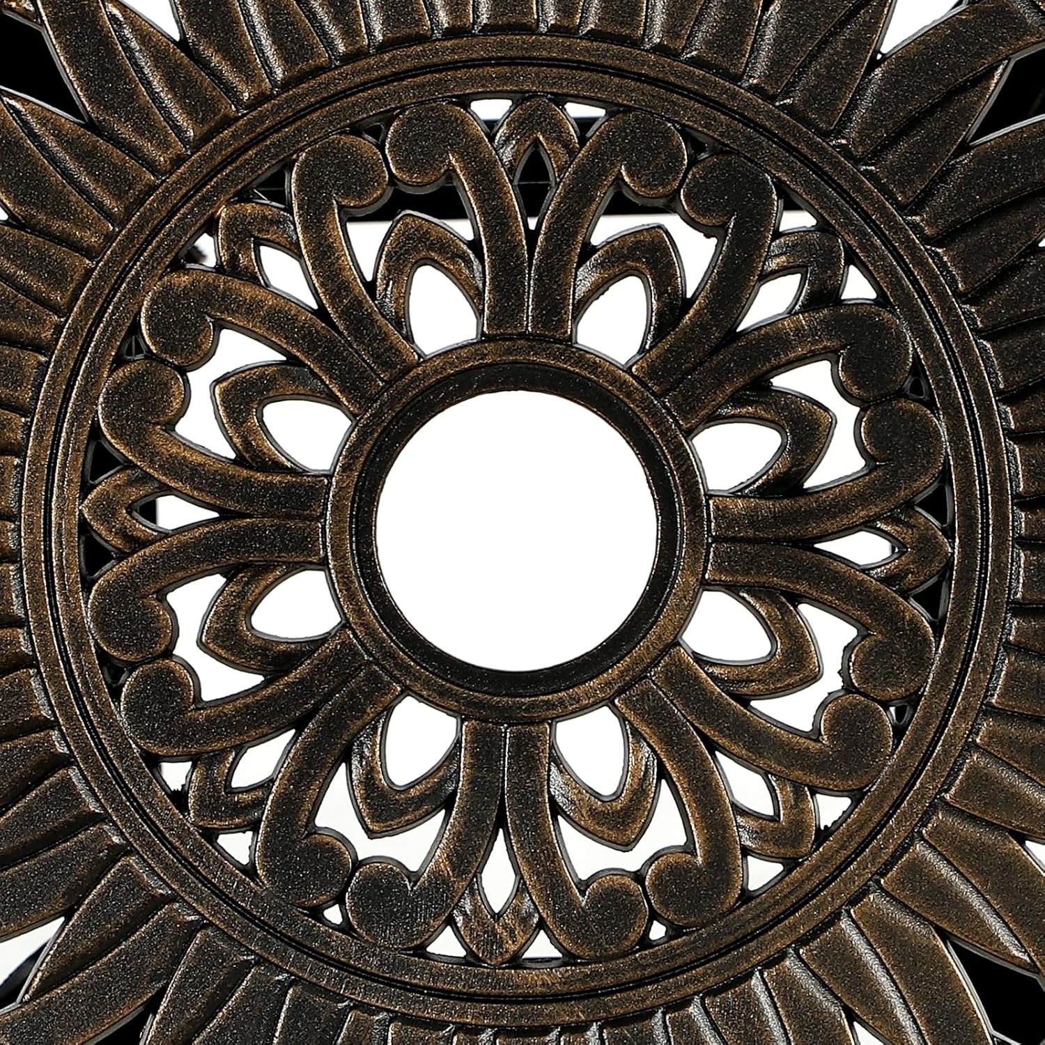 Greaptio 31" inch Bistro Chair Outdoor Round Dining Table Patio Cast Aluminum Metal Conversation Table with 2.0" Umbrella Hole (31" Round Table)