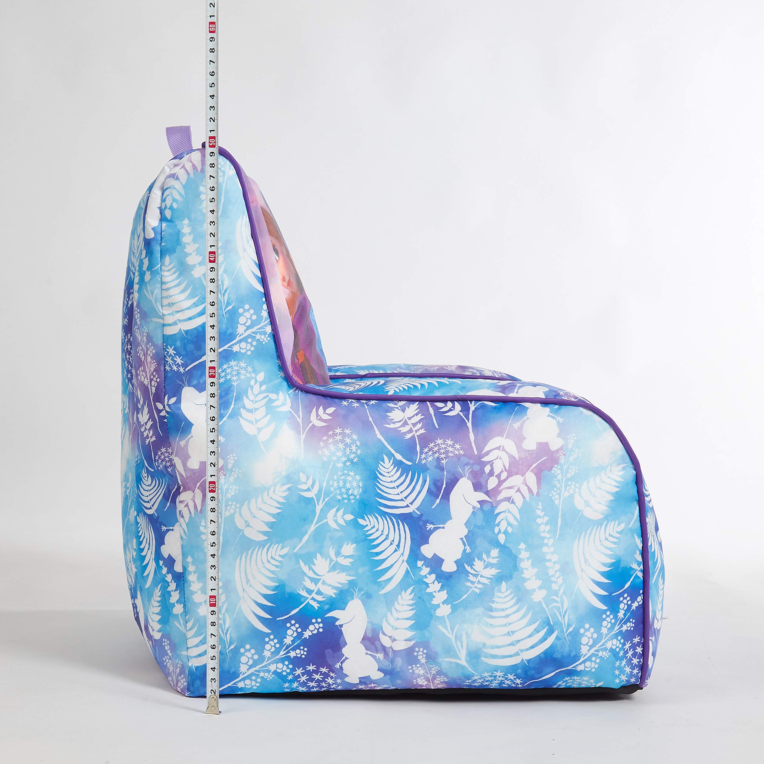 Frozen 2 Kids Nylon Bean Bag Chair with Piping & Top Carry Handle with Olaf Graphics, Anna