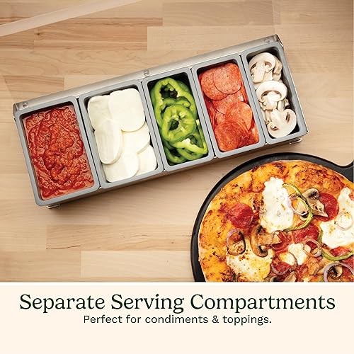 Miniatura 3 de Cuisinart Estación de condimentos y coberturas, 5 recipientes aptos para lavavajillas para coberturas y condimentos, estación versátil de