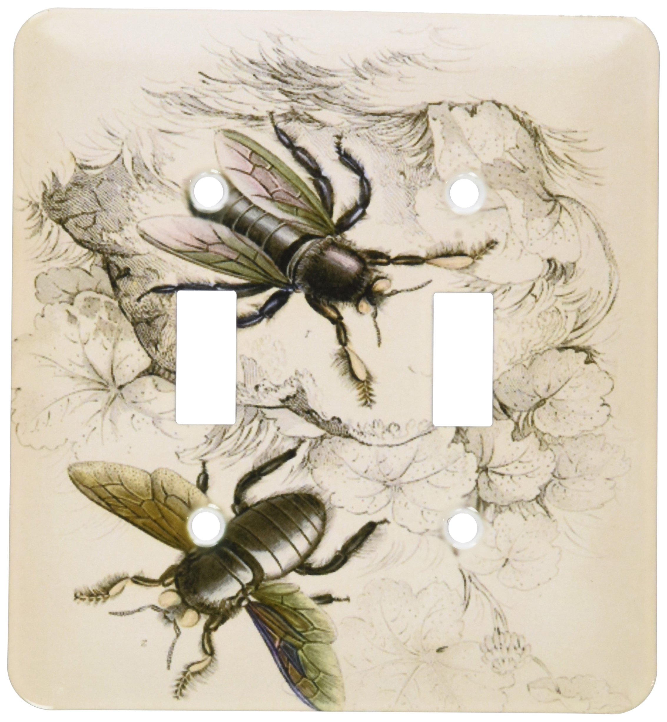 Couverture pour interrupteur abeille vintage finissez-en avec les plaques blanches jaunies