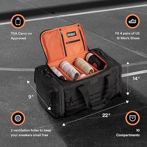 Miniatura 2 de Fitdom Bolsa de deporte para viajes, regalo de zapatillas de deporte, bolsa de gimnasio para deportes al aire libre, una bolsa de lona