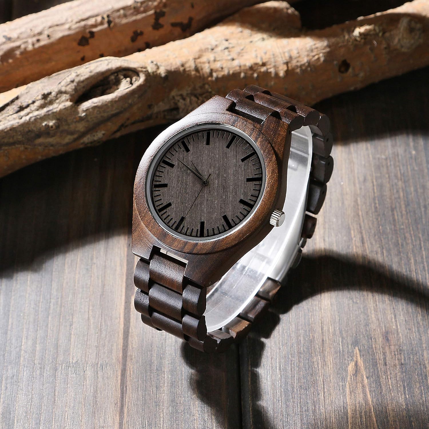 Engraved Wooden Watch for Men, Anniversary Birthday Gift for Men, Personalized Wood Watch Christmas Valentine's Father's Day for Dad Husband Boyfriend