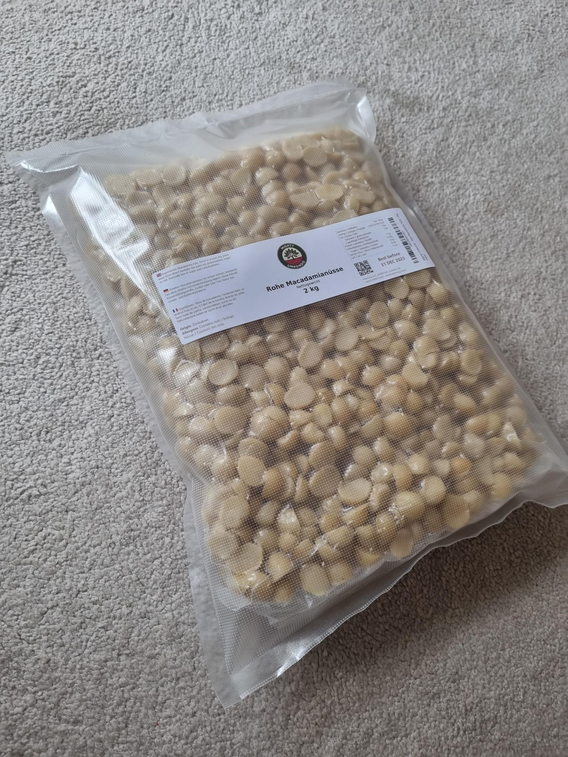 Mighty Umkondo - Nueces de Macadamia Crudas - 2kg