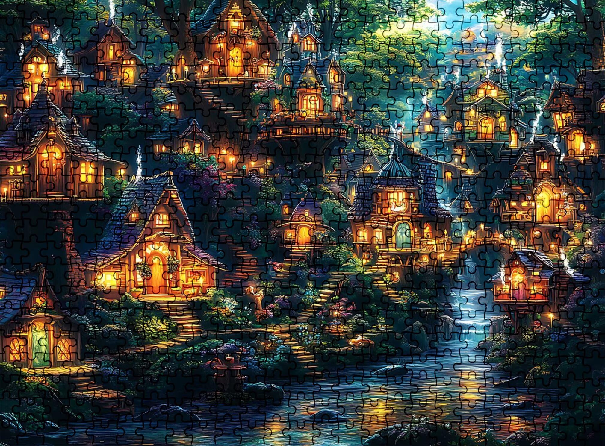 Puzzle 1000 elementów, drewniane puzzle dla dorosłych - Impossible Puzzle 75 x 50 cm niffy gra myśleniowa i łamigłówka dla kobiet i mężczyzn, gra rodzinna na wieczory z grami, prezent dla kobiet