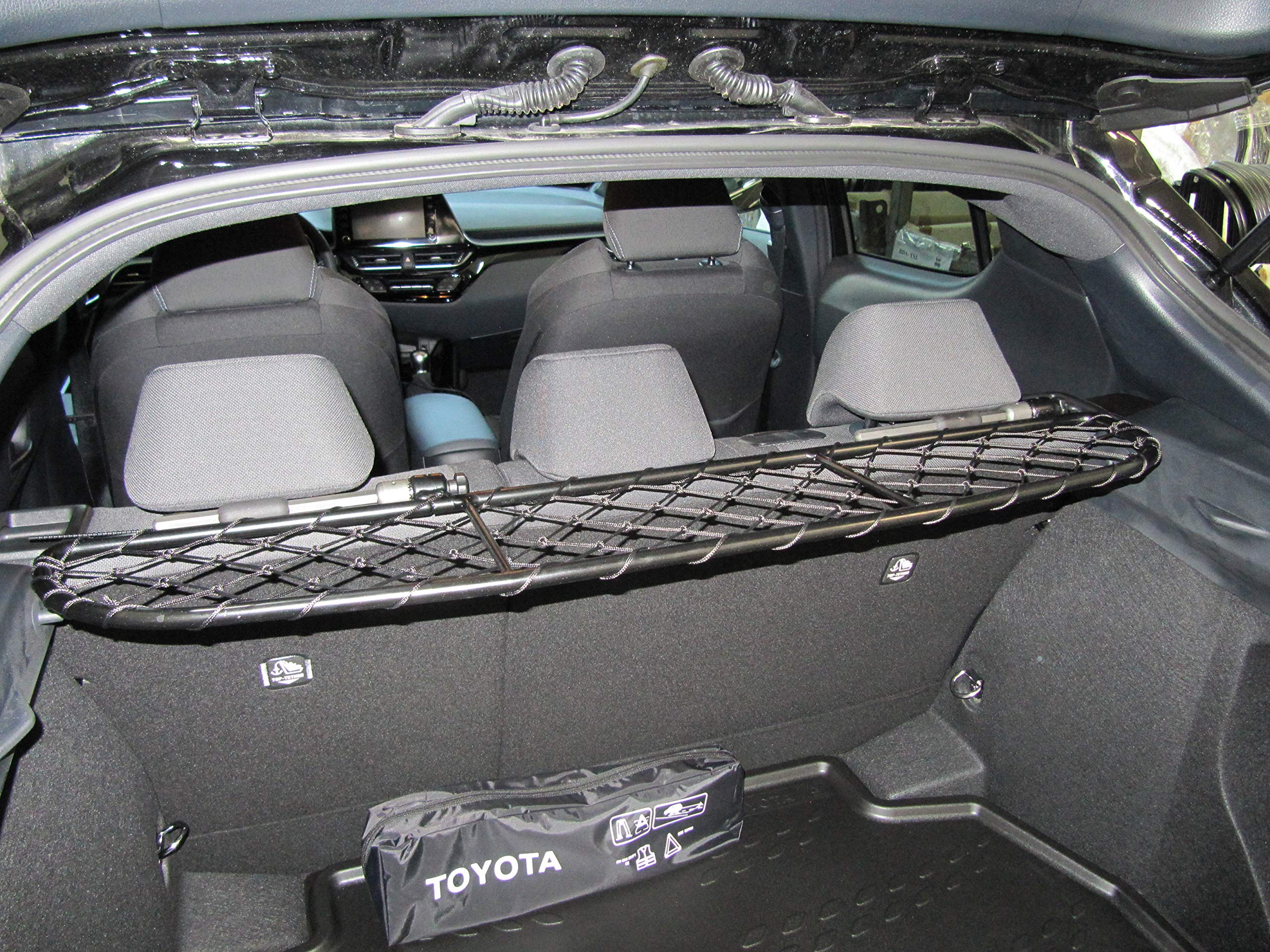 ERGOTECH Siatka oddzielająca, kompatybilna z Toyota C-HR (2016-2023), RDA65-XXS8, dla psów i bagażu.