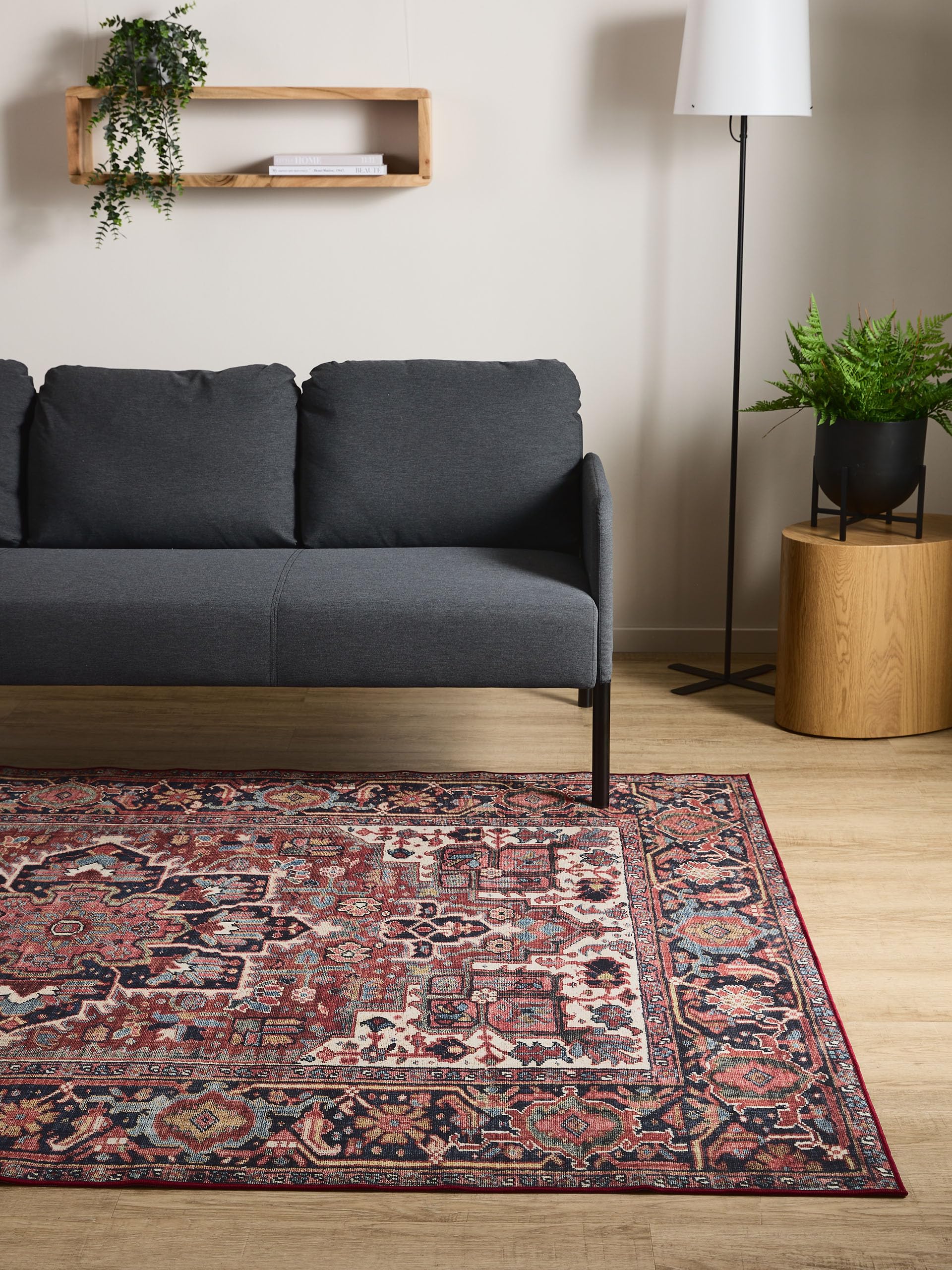 Tapis de salon vintage multicolore Gent pour chambre et bureau