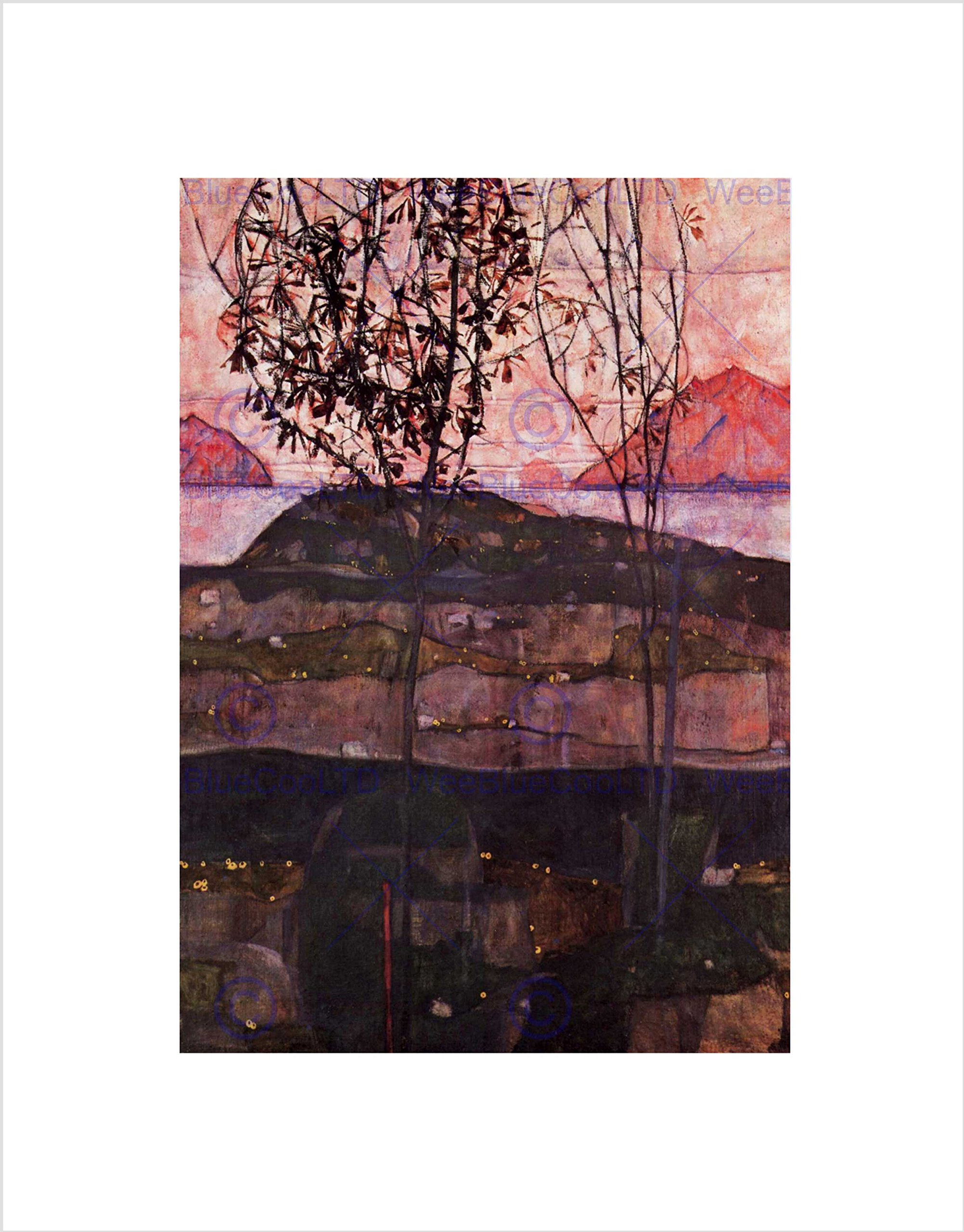 Wee Blue Coo Egon Schiele Underground Sun Old Master Picture Wall Art Print