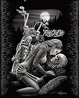 Vista 1 de DGA Ride or Die Motorcycle Biker Lovers Queen Size Luxury Royal - Manta de felpa