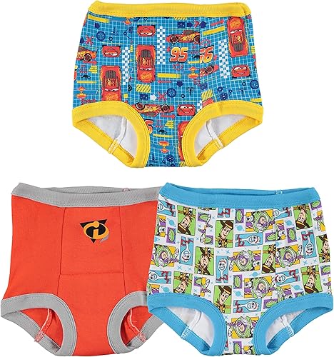 Disney Baby Pixar Potty Training Pants with Cars, Toy Story, Nemo & More with Chart & Stickers in Sizes 2t, 3t and 4t