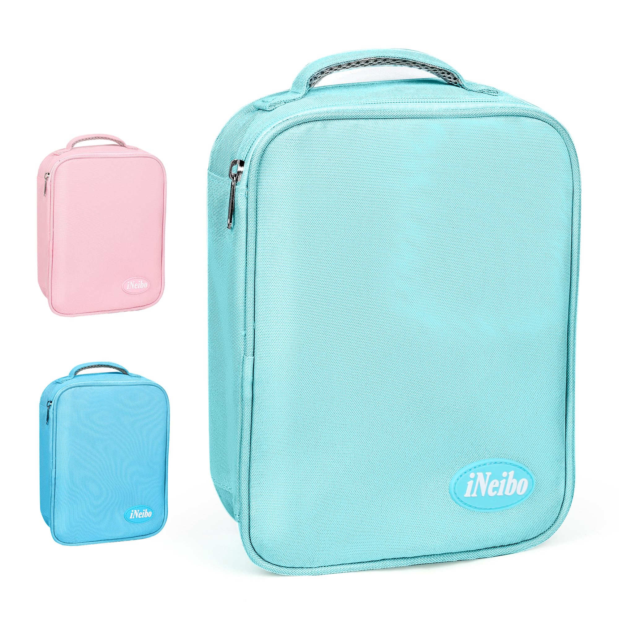 iNeibo Insulated Lunch Box Tote, Oxford Cloth Cool Bag, Water Resistant Thermal Cooler for Kids Adult School Work Picnic Travel - Green