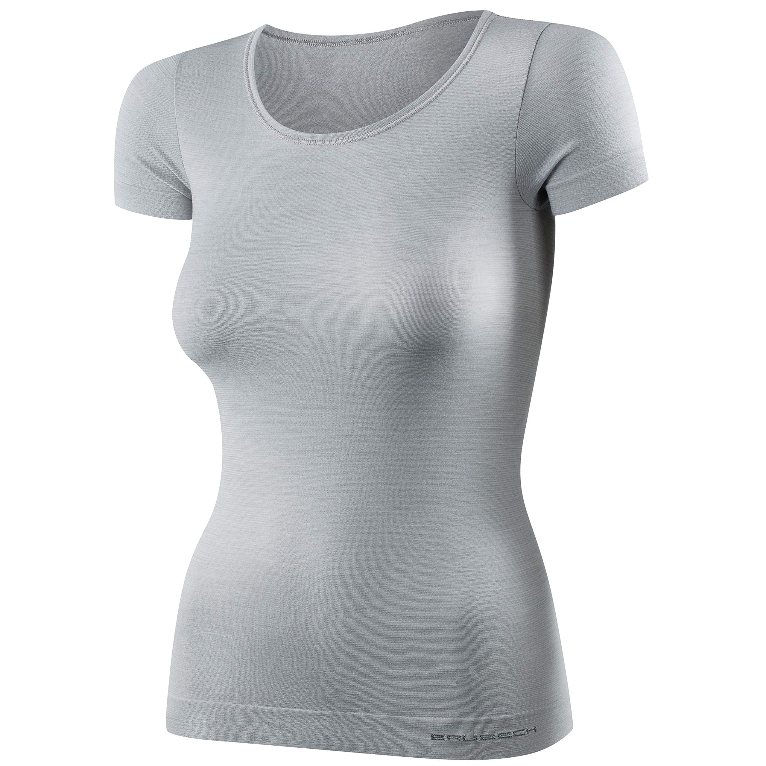 Brubeck Damski T-shirt | oddychający | termiczny | sport | outdoorowy | bielizna funkcyjna | górna część | 41% wełna merino | SS11020