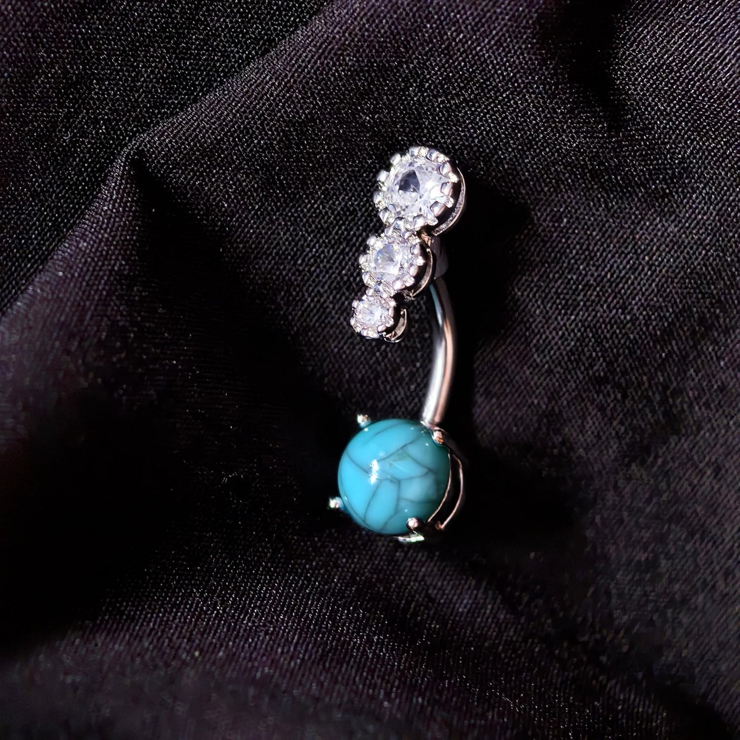 Turquoise Belly Button Rings for Women, Western Belly Button Ring, Boho Navel Rings for Piercing Jewelry - Image 5
