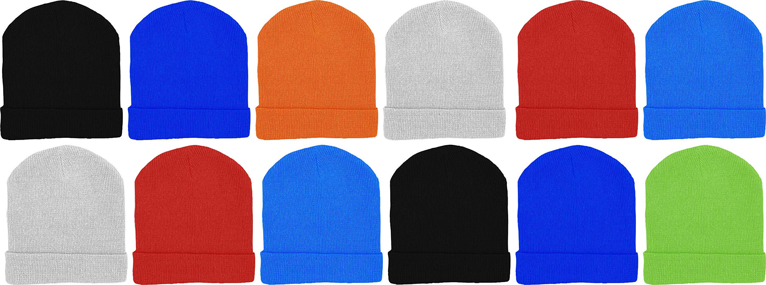 12 Pack Colorful Beanie Hat Collection 12-pack COCK Winter Beanie Hat #3502 – D&B Pashmina main image 4