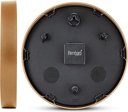 Miniatura 5 de Bernhard Products Reloj de pared moderno de 13 pulgadas, silencioso, silencioso, sin tictac, decorativo, elegante, aspecto de mármol negro y marco