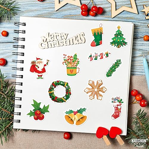 Miniatura 4 de KatchOn, Calcomanías de Navidad para niños, 100 piezas, calcomanías de vinilo de Navidad para niños, calcomanías de Navidad para manualidades,