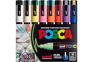 16 Posca Markers 5M for Diverse Creative Endeavors