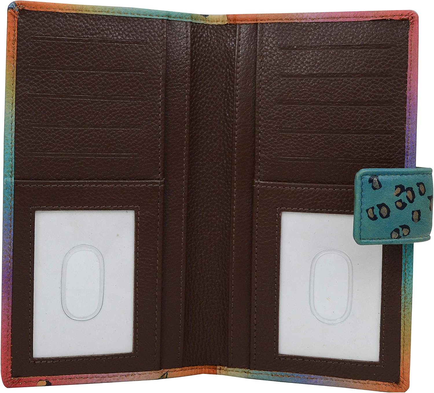 Anna by Anuschka Women's Hand Painted Genuine Leather Two Fold Organizer Wallet - Image 3