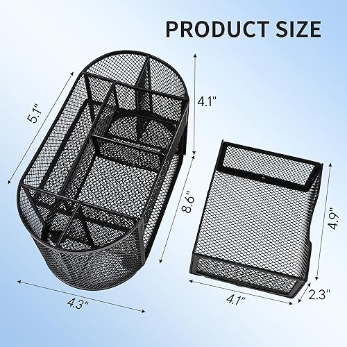 Miniatura 2 de Oop-free Organizador de escritorio con cajón de malla, suministros de oficina de escritorio, multifuncional, con 8 compartimentos para el hogar, la
