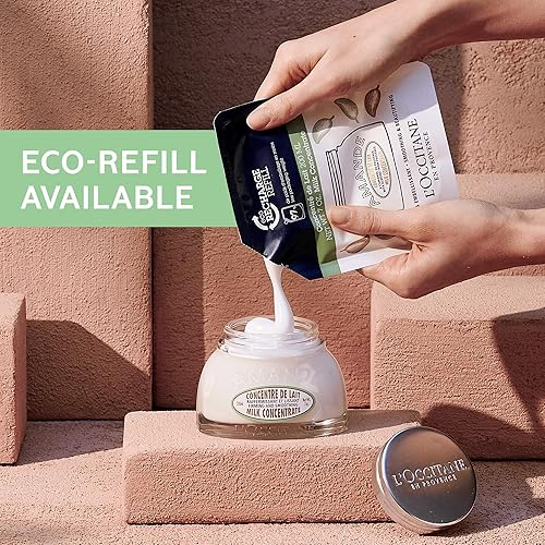 Miniatura 9 de L'Occitane Concentrado de leche de almendras, hidratación de 48 horas*, hidrata, reafirma y suaviza la piel con leche de almendras y aceite, cuidado