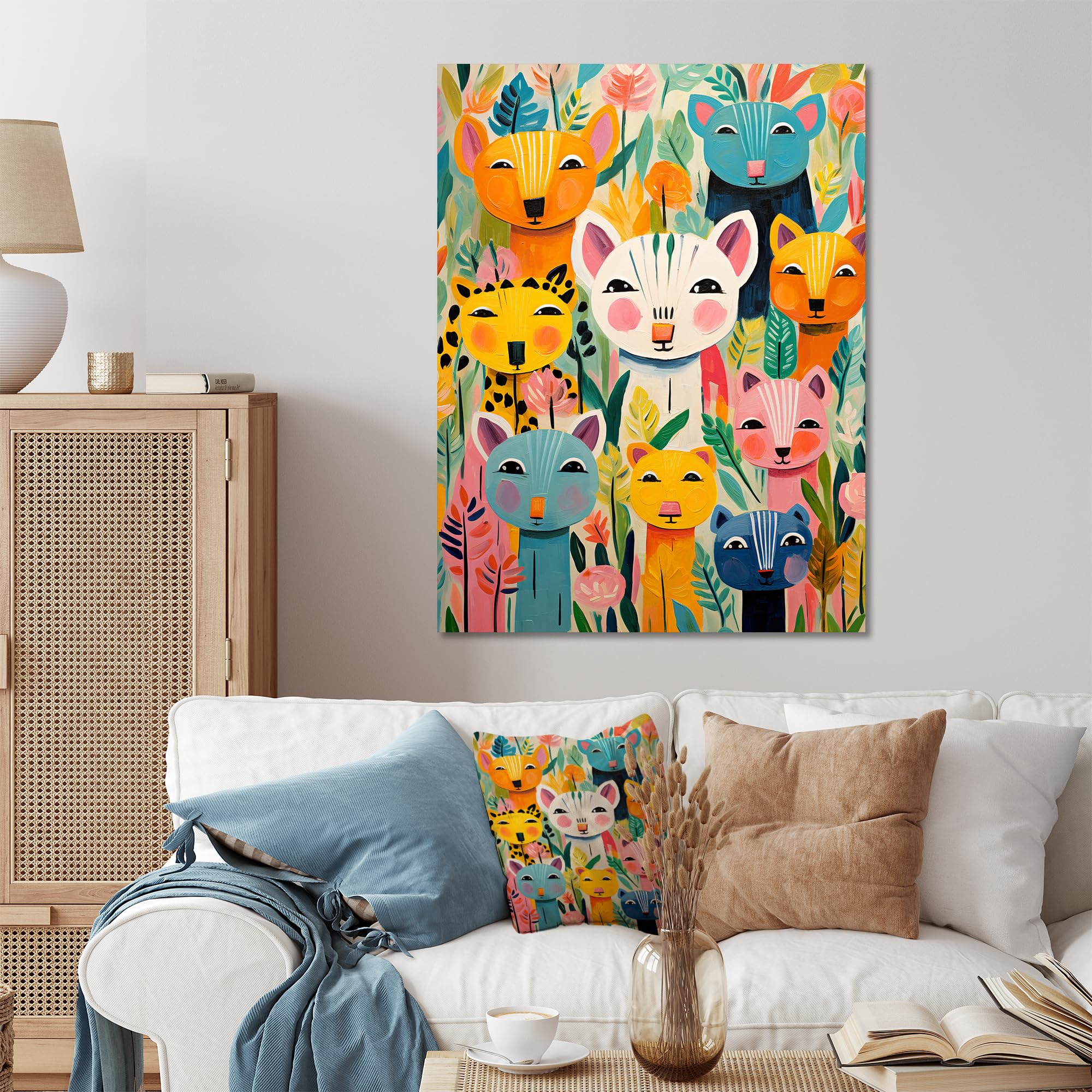 DesignQ Colorful Creatures Nursery Animal Pattern III Animal Nursery ...