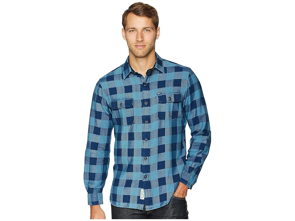 

Polo Ralph Lauren Indigo Twill Long Sleeve Sport Shirt (Indigo/Light Indigo) Men's Clothing