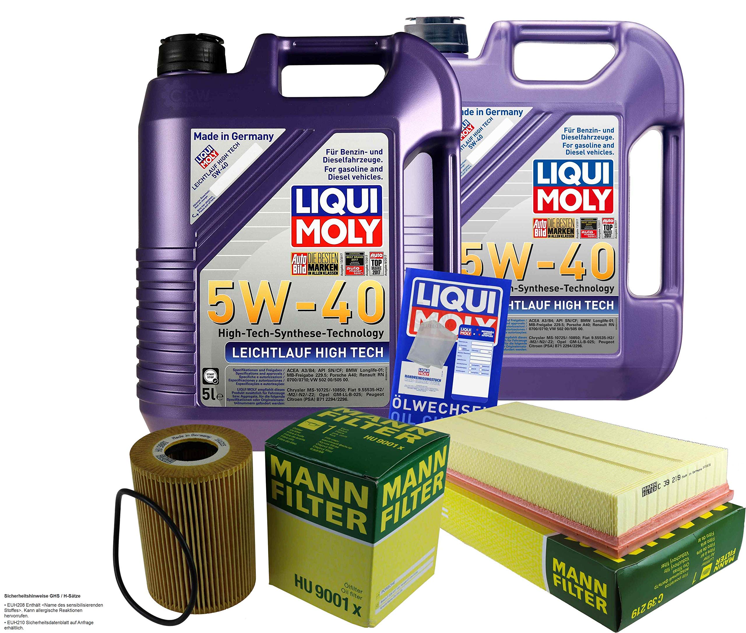 Kit d'inspection 10 l LM LL High Tech 5W-40 + filtre à air MANN