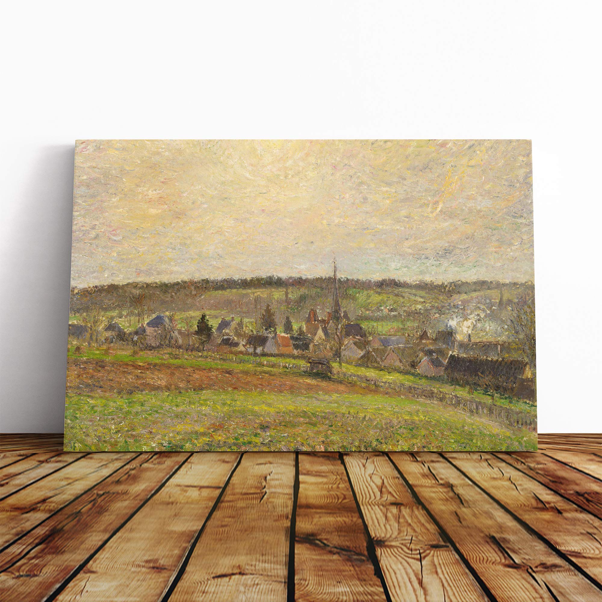 Camille Pissaro French Countryside Canvas Print | Gallery Wrapped 30mm Frame Wall Art | 30x20 inches | Ready to Hang | French Landscape Picture | Living Room Bedroom Lounge Office