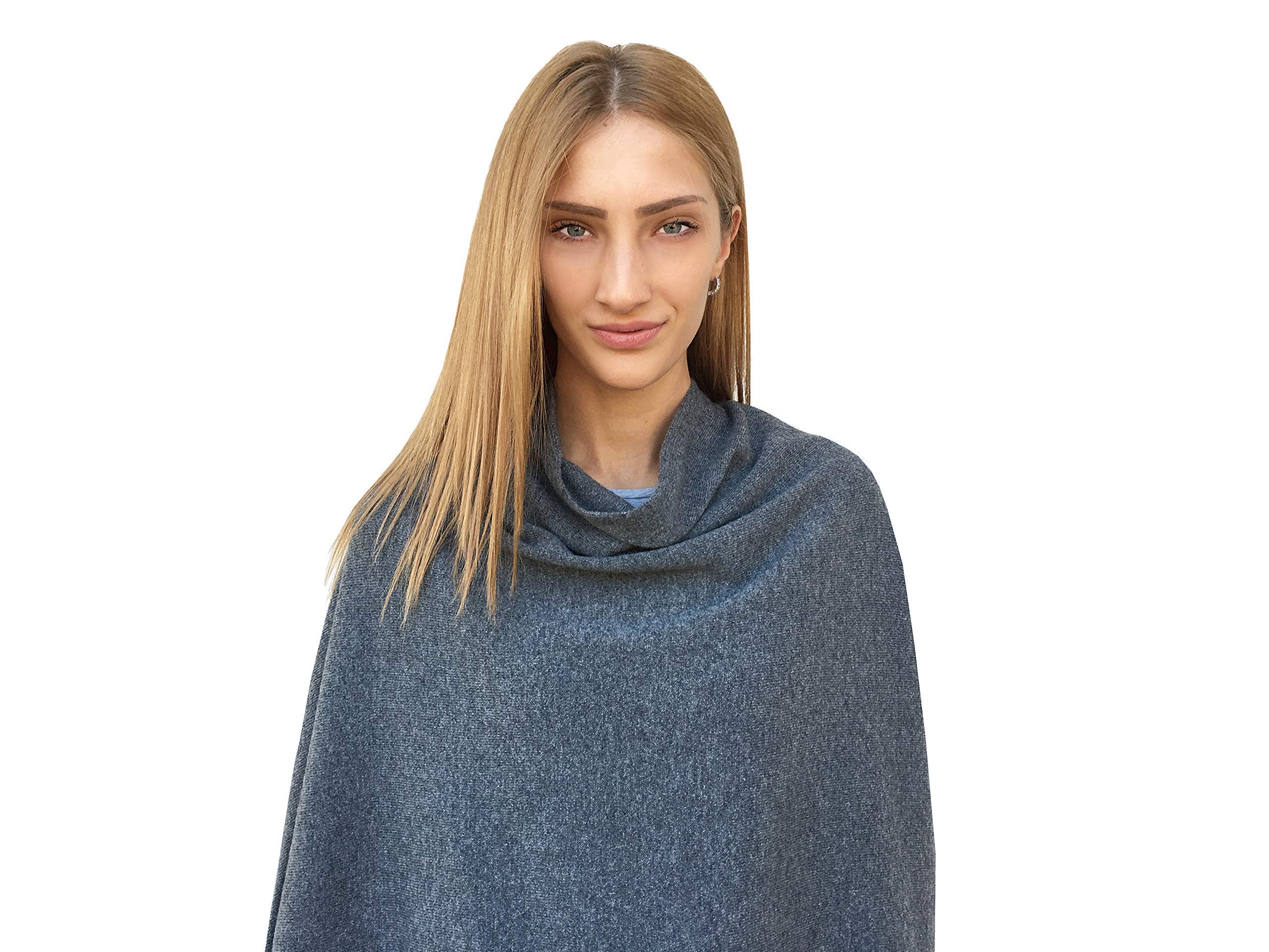 Mantella Poncio Ragazza Donna Invernale Grande Morbida 100% Cashmere