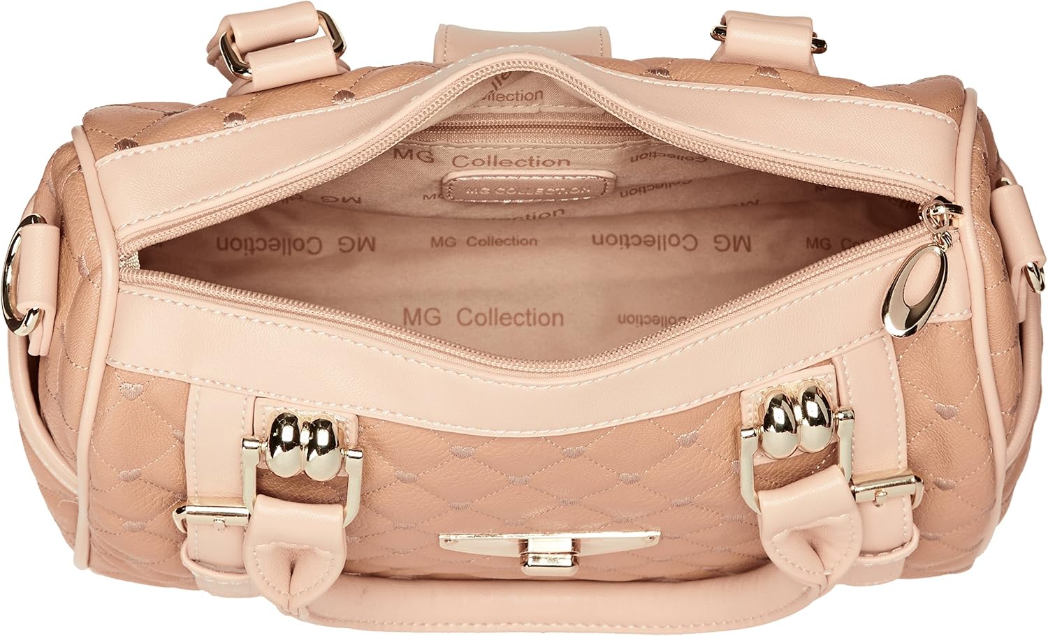 MG Collection Karasi Diamond Quilted Bowling Shoulder Bag