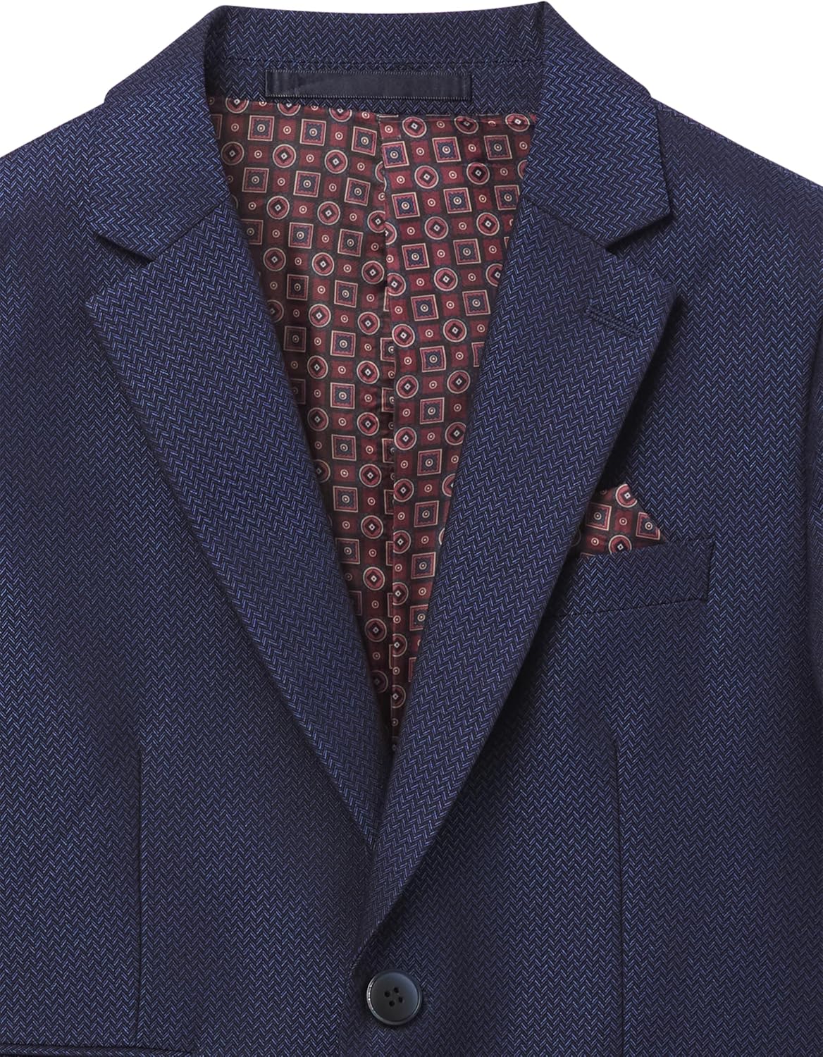 Isaac Mizrahi Boys' Isaac Mizrahi Boys' Slim-fit Herringbone Texture 2 Piece Suit