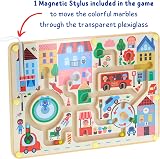 Labyrinthe Magnétique Ma Petite Ville en Bois pour Enfants Dès 3 Ans - 2