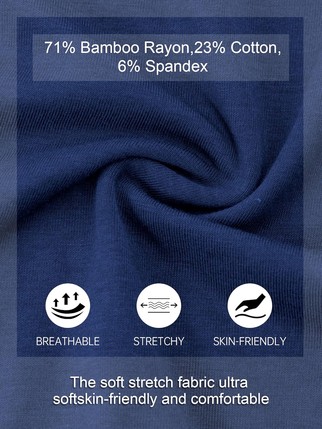 COLORFULLEAF Mens Cotton Pajama Pants Soft Sleep Lounge Bottoms 2 Pack Pj Pant Sleepwear with Pockets - Image 6