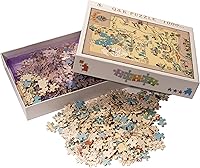 Vista 14 de Rompecabezas para adultos 1000 piezas Arkansas mapa de madera rompecabezas juegos de rompecabezas Estados Unidos del estado rompecabezas mapa decorar