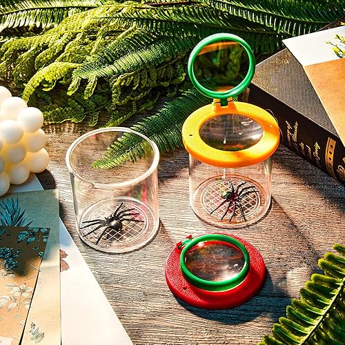 Miniatura 5 de Skylety 4 piezas de inserción visor de insectos, lupa explorador de patio trasero, kit de atrapador de insectos para niños, jaula de insectos, tarro