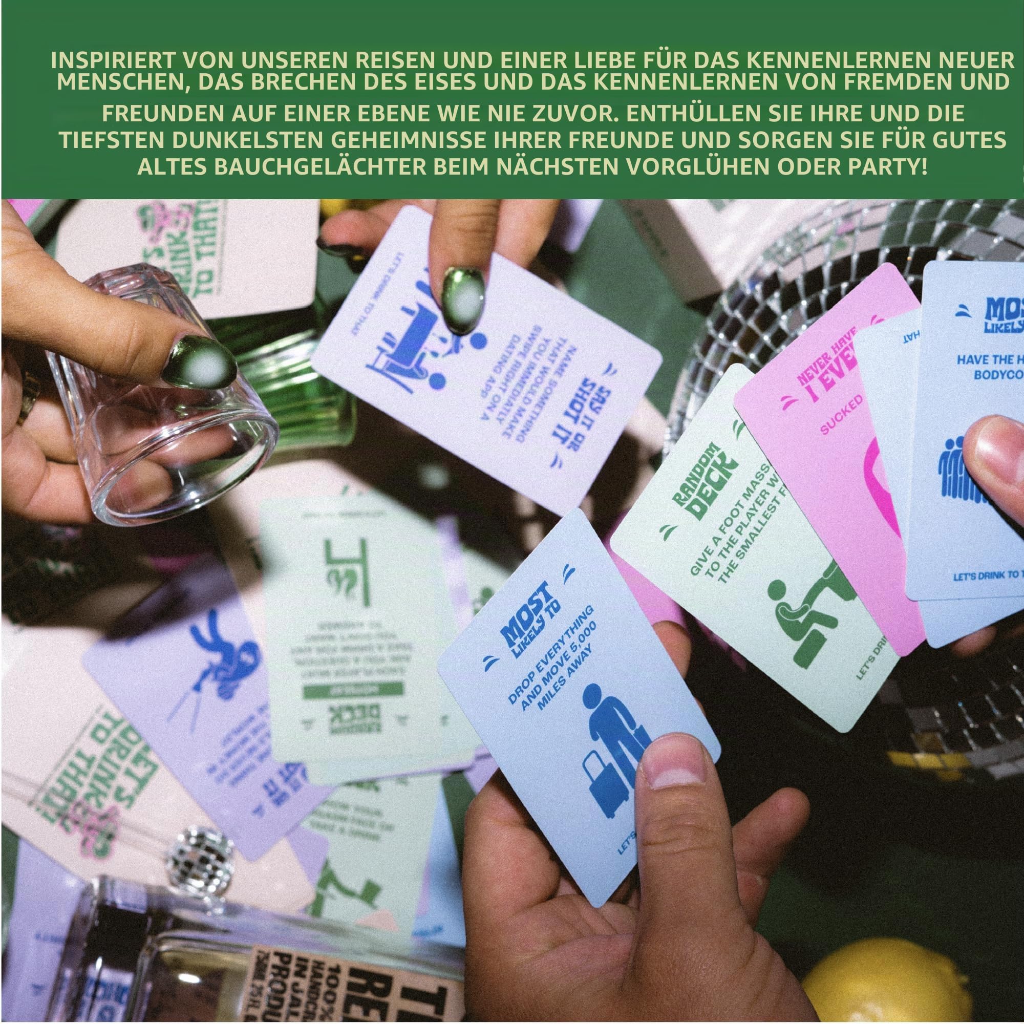 Let's Drink To That - Das ultimative Trinkkartenspiel | Trinkkartenspiel für Partys, Studenten, Junggesellenabschied + Junggesellinnenabschied | Kartenspiel für Uni Freshers | Hausparty-Spiel |