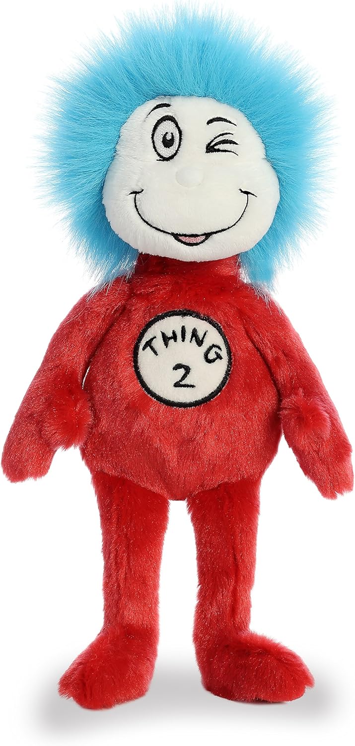 Aurora® Whimsical Dr. Seuss™ Thing Two Stuffed Animal - Officially Licensed Plush for Imaginative Play - Perfect for Kids and Adults - Red 12 Inches
