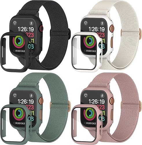 Correa de nailon para Apple Watch 12345678SEUltra, correa de repuesto ajustable para correas iWatch (1.496 in, 1.575 in, 1.614 in, 1.654 in, 1.732
