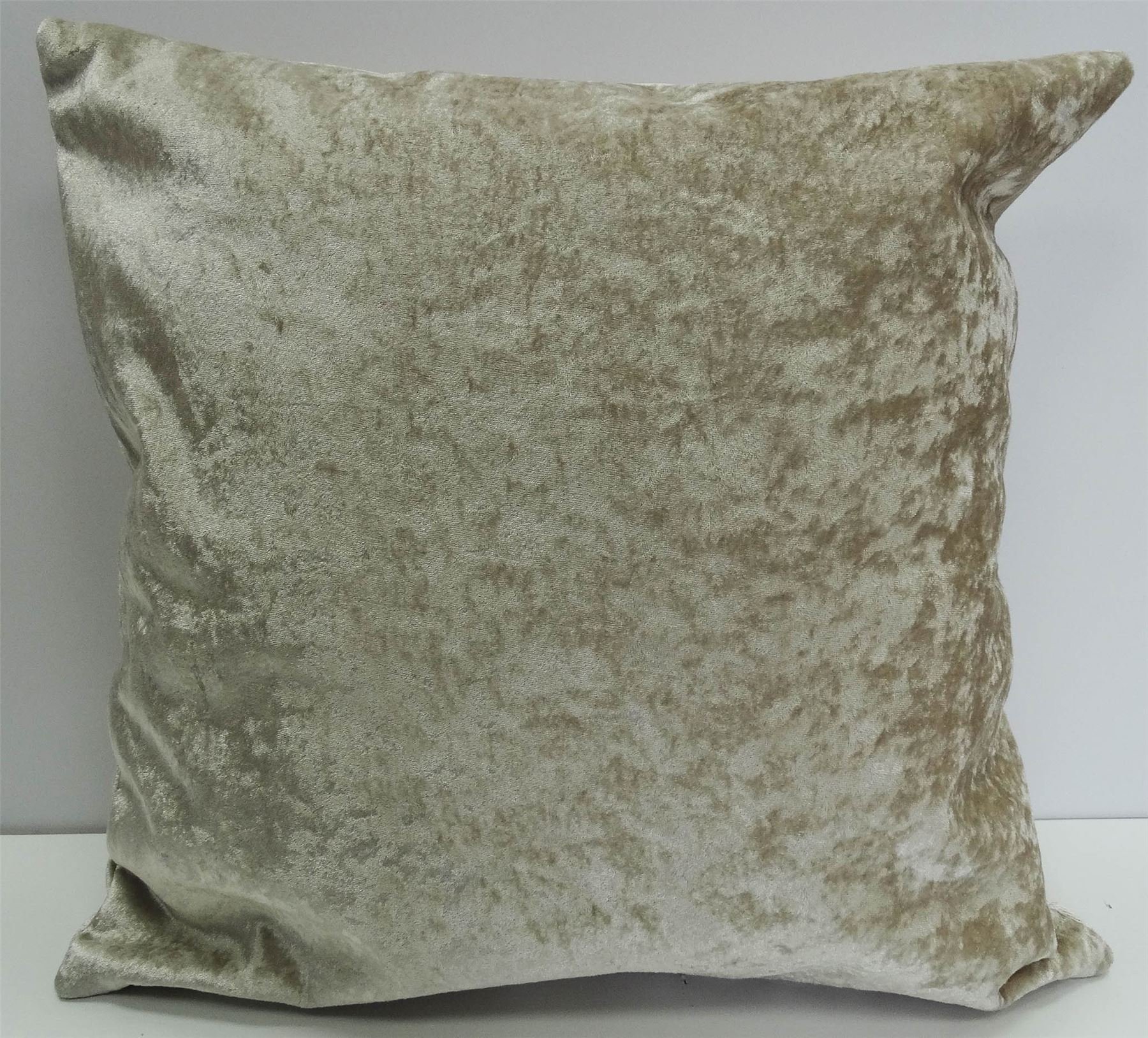 Rapport Home Crushed Velvet Cushion Cover 45X45 Champagne from B&Q