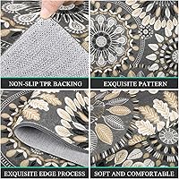 Vista 4 de Bsmathom Juego de Alfombras de Cocina Boho 3 Piezas, Alfombra de Cocina Antideslizante de Estilo Granja, Alfombras de Cocina Lavables
